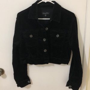 Cropped Black Corduroy Jacket